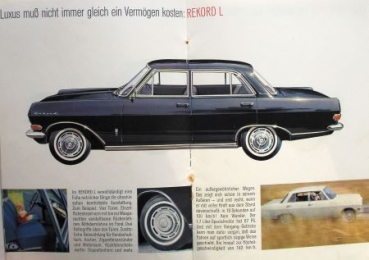Opel Rekord Kadett Modelprogram 1965 Carbrochure-Map (1410)